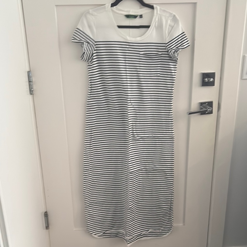 C. Wonder Monochrome Striped Maxi Dress